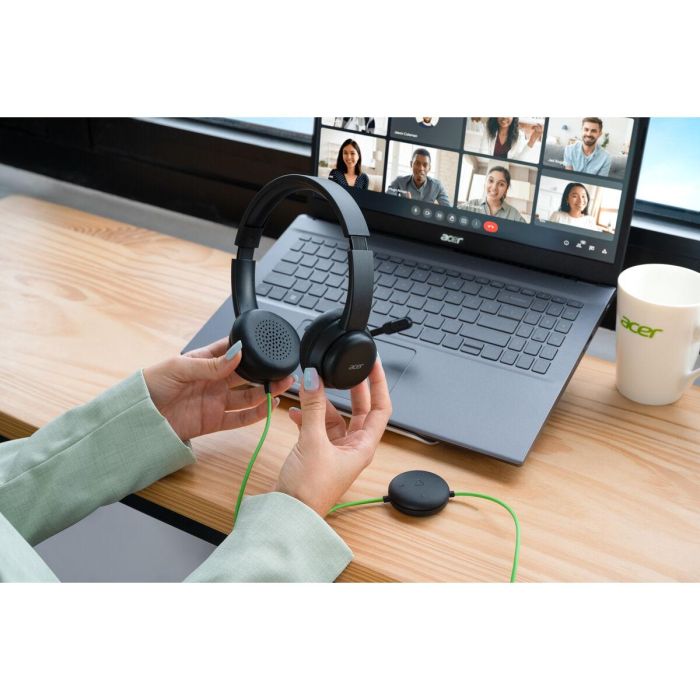 Acer Auriculares Ahw250 Cableado USB-A Negro - Estéreo, Micrófono Boom, 20-20000 Hz 1