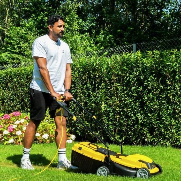 Powerplus POWEG62205 Cortacésped eléctrico, 1300 W, 320 mm de diámetro, con recogida y expulsión trasera 2