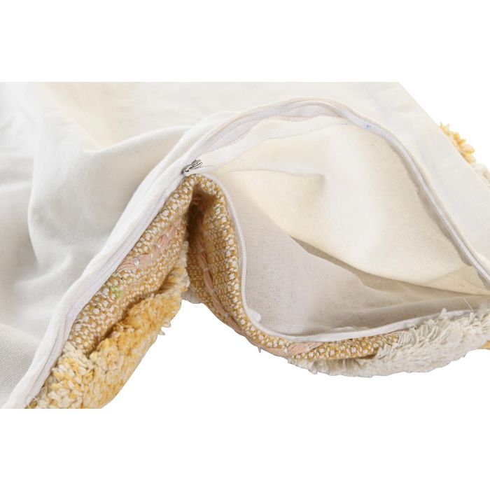 DKD Home Decor Funda Cojin Amarillo 1 x 50 x 50 cm 3