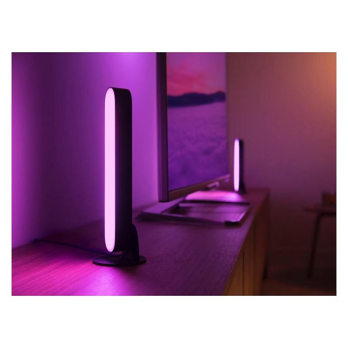 Philips HUE Play Barra de Luces LED Inteligente Extensión Negro, Regulable, Luz Blanca