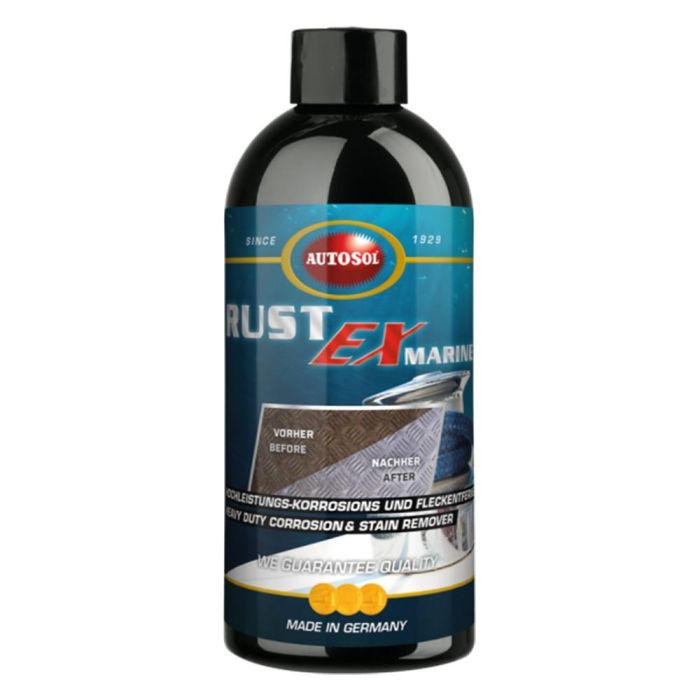 Autosol SOL11054251 Stainless Ex Marine Removedor de Óxido y Manchas Metales, Botella 500 ml para Hierro, Bronce, Cobre, Acero Autosol SOL11054251 Stainless Ex Marine Removedor de Óxido y Manchas Metales, Botella 500 ml para Hierro, Bronce, Cobre, Acero