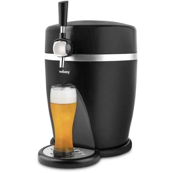 WEASY PINT568 - Dispensador de cerveza 5L - Temperatura de 3 ° a 6 ° C - 60W - Asa y bandeja de goteo extraíble - Patas antideslizantes 1 WEASY PINT568 - Dispensador de cerveza 5L - Temperatura de 3 ° a 6 ° C - 60W - Asa y bandeja de goteo extraíble - Patas antideslizantes 1