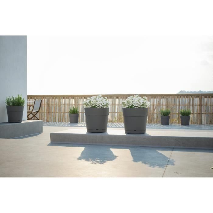 Pot de flores y capri redondo -capri - plástico - tanque de agua - diámetro 50 cm - blanco - Artevasi 3 Pot de flores y capri redondo -capri - plástico - tanque de agua - diámetro 50 cm - blanco - Artevasi 3