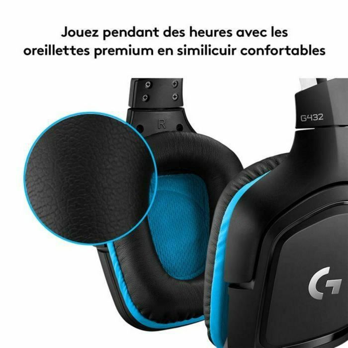 Auriculares con Micrófono Gaming Logitech 981-000770 Azul Negro 32