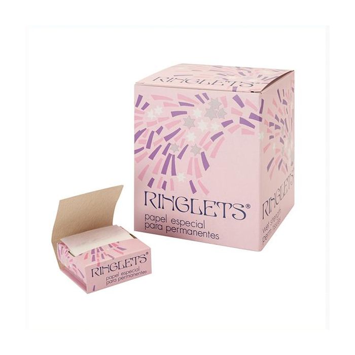 Eurostil Caja de Papel Ringlets para Permanentes y Moldeados, 20 Unidades