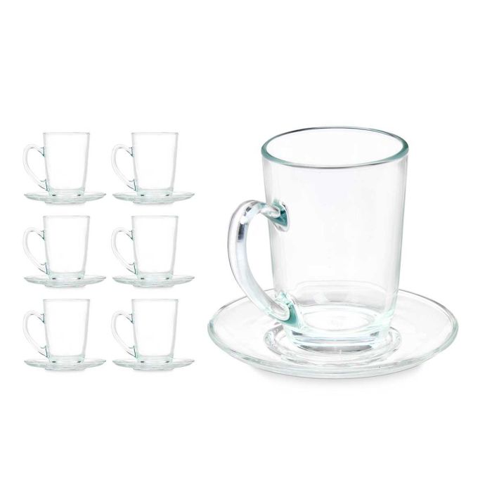 Taza Vidrio Cafe Con Leche 200Ml Con Plato Vivalto 10CM (24 Unidades) 1 Taza Vidrio Cafe Con Leche 200Ml Con Plato Vivalto 10CM (24 Unidades) 1