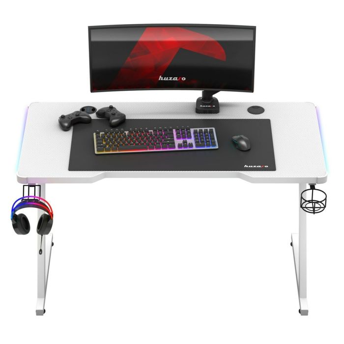 Mesa de Escritorio Gaming Huzaro HZ-Hero 2.5 White RGB Blanco 120 x 75 x 60 cm 4 Mesa de Escritorio Gaming Huzaro HZ-Hero 2.5 White RGB Blanco 120 x 75 x 60 cm 4