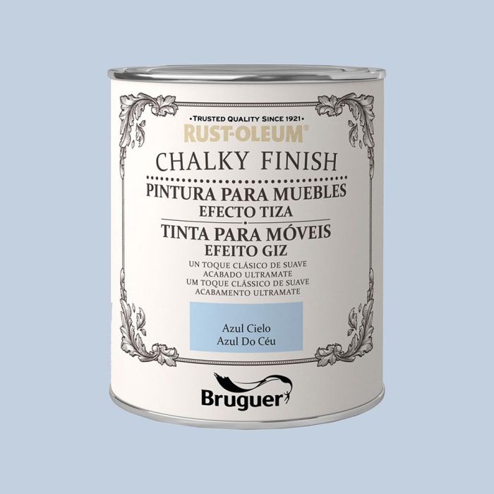 Rust-oleum chalky finish muebles azul cielo 0,750l 5397549 bruguer