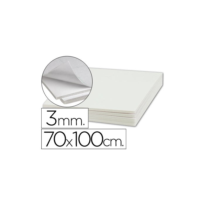 Liderpapel Carton Pluma Blanco Adhesivo 1 Cara 70x100 cm Espesor 3 mm 0 Liderpapel Carton Pluma Blanco Adhesivo 1 Cara 70x100 cm Espesor 3 mm 0