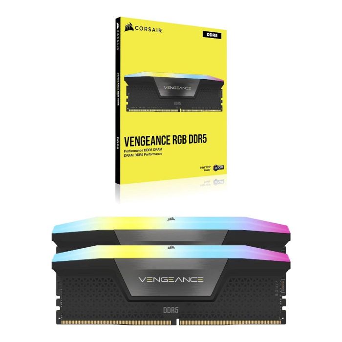 Corsair CMH96GX5M2B7000C40 96GB (2x48GB) DDR5 7000MT/s CL40 Vengeance RGB Kit Memoria RAM para PC 1