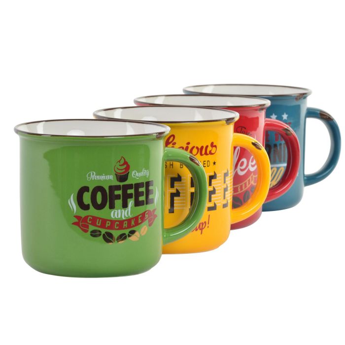 Mug Basicos DKD Home Decor 9.5 x 8.5 x 12.5 cm (12 Unidades) 1 Mug Basicos DKD Home Decor 9.5 x 8.5 x 12.5 cm (12 Unidades) 1