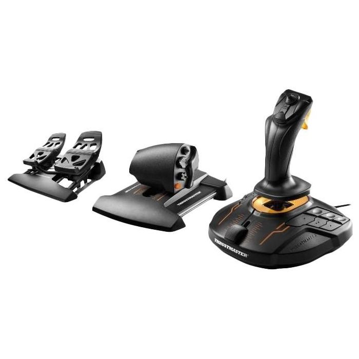 Thrustmaster T.16000M FCS Flight Pack Palanca de mando para Mac y PC, Analógico/Digital, USB, Negro - 2960782