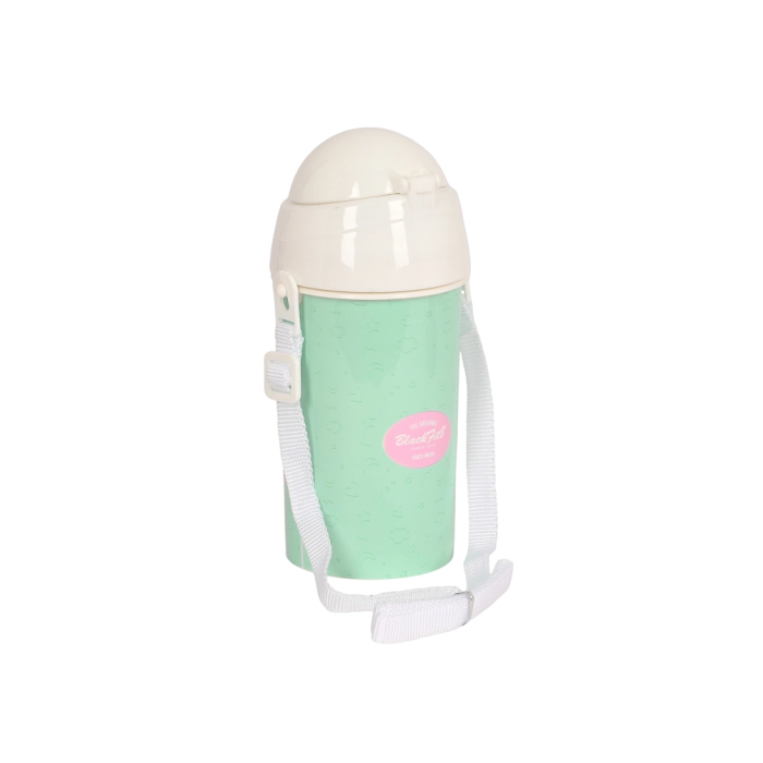 Safta Botella "Moon" 500 ml con Pajita y Apertura Automática Color Negro 2