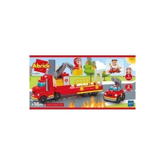 Ecoiffier ECO3290 - Set de Construcción Abrick Temática Intervención de Bomberos Ecoiffier ECO3290 - Set de Construcción Abrick Temática Intervención de Bomberos