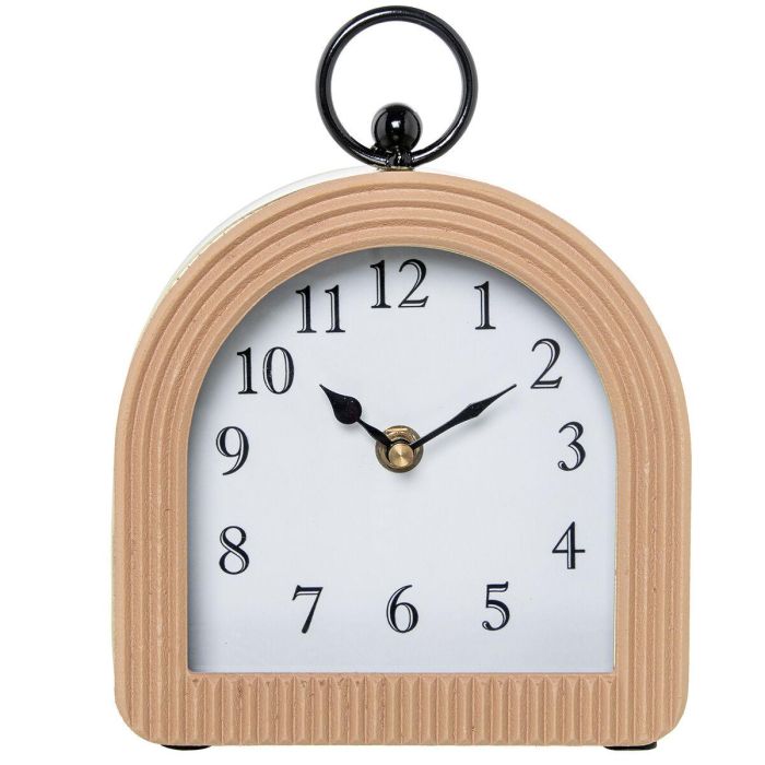 Reloj de Mesa Alexandra House Living Marrón Dorado Madera Metal 16 x 21 x 5 cm