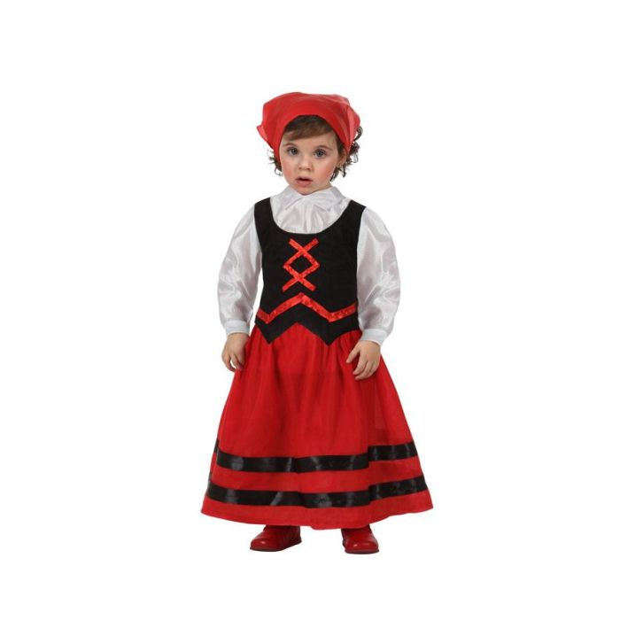 Disfraz Pastora Bebé Navideño Rojo y Negro para Niña 6-12 Meses Disfraz Pastora Bebé Navideño Rojo y Negro para Niña 6-12 Meses