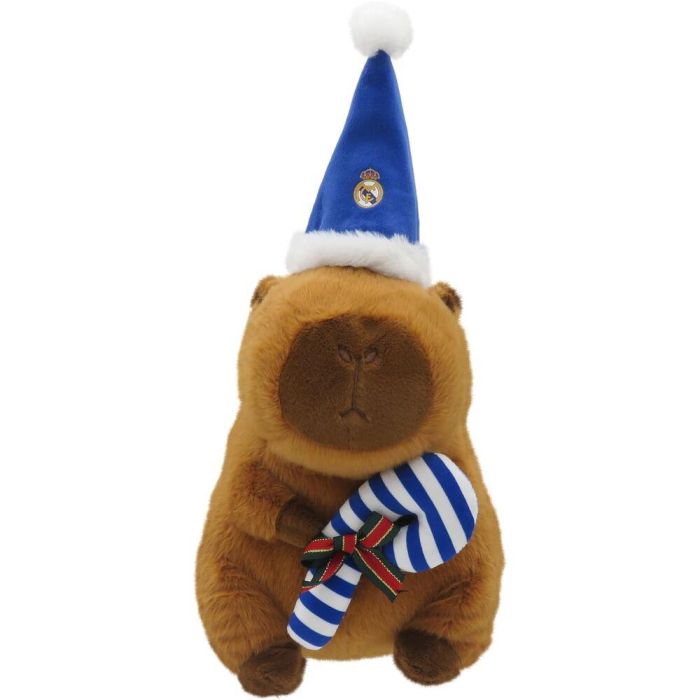 CYP BRANDS Peluche Capibara Gorro Papá Noel Real Madrid 35cm