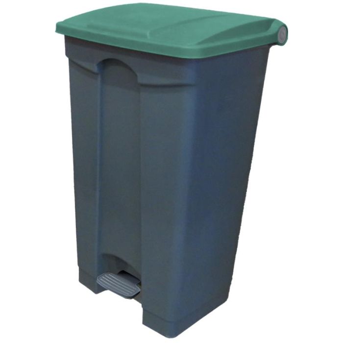CAMBRO - WBFC87L-519 - CUBO DE BASURA 87L CON PEDAL Y TAPA - 78,4 x 47,6 x 38,1 cm - BASE GRIS Y TAPA VERDE