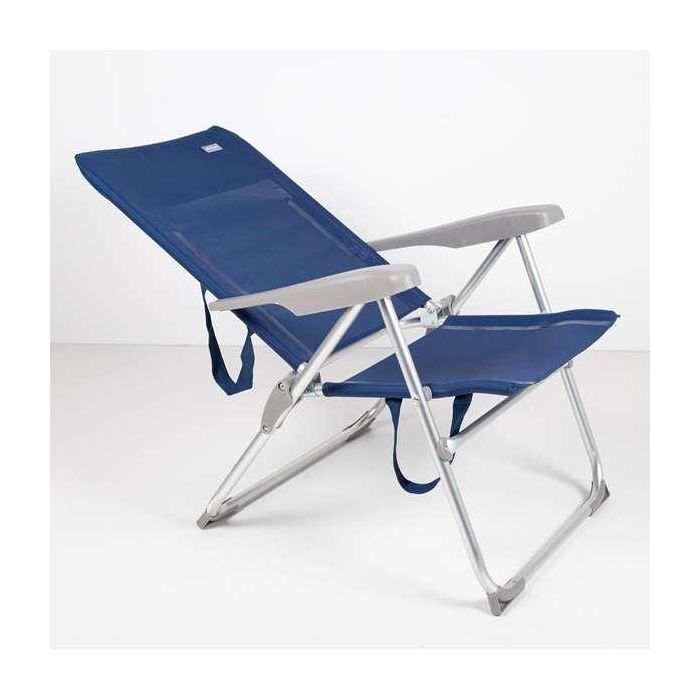 Silla playa plegable aluminio 6 pisiciones 47x60x94 cm con asa. 7 Silla playa plegable aluminio 6 pisiciones 47x60x94 cm con asa. 7
