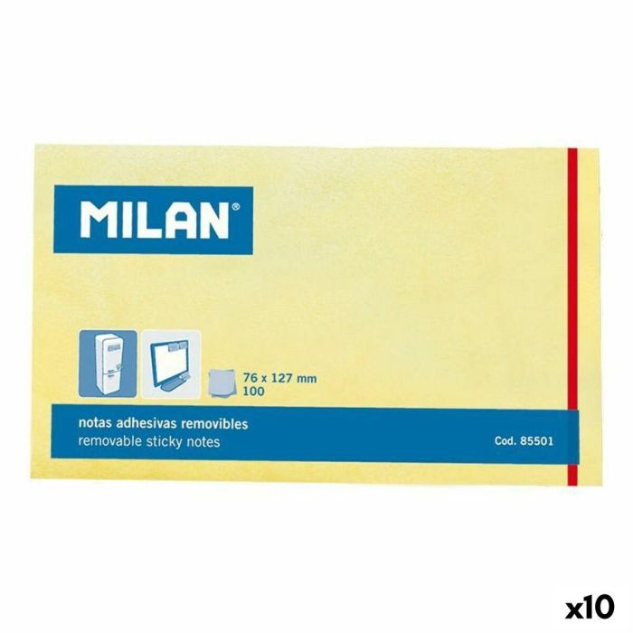 Notas Adhesivas Milan Amarillo (10 Unidades) Notas Adhesivas Milan Amarillo (10 Unidades)