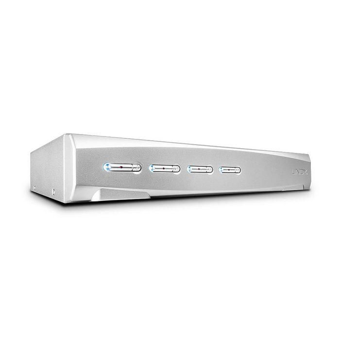 Lindy 4 Port KVM Switch Pro USB 2.0, DisplayPort 1.2 with TTU Lindy 4 Port KVM Switch Pro USB 2.0, DisplayPort 1.2 with TTU