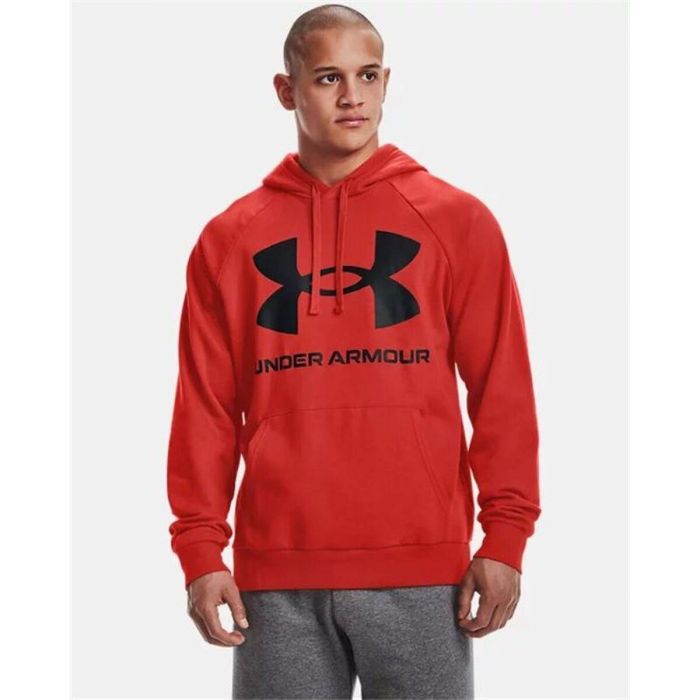 Sudadera con Capucha Hombre Under Armour Fleece Rival Rojo 4