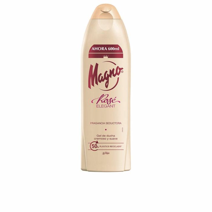 Magno Gel de Ducha ROSE ELEGANT 600 ml - Piel Hidratada y Suave, pH Neutro con Aceite de Almendra para Todo Tipo de Pieles Magno Gel de Ducha ROSE ELEGANT 600 ml - Piel Hidratada y Suave, pH Neutro con Aceite de Almendra para Todo Tipo de Pieles