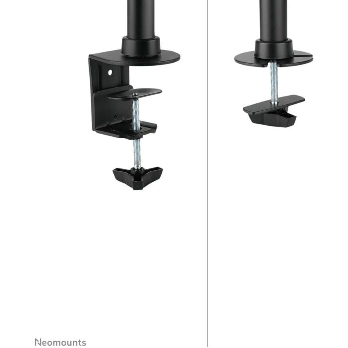Neomounts FPMA-DCB100DBLACK Soporte de Escritorio Doble para 2 Monitores 10-27" hasta 10kg por Pantalla, Inclinable y Giratorio, Negro 6