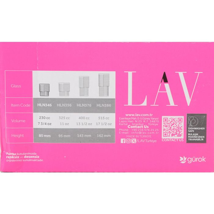Set de 6 Vasos Helen 230 cc - LAV (8 Cajas) 3 Set de 6 Vasos Helen 230 cc - LAV (8 Cajas) 3