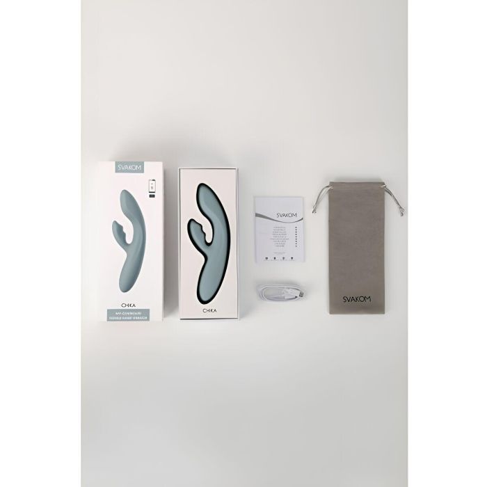 Vibrador Doble Estimulación Svakom Turquesa 1 Vibrador Doble Estimulación Svakom Turquesa 1