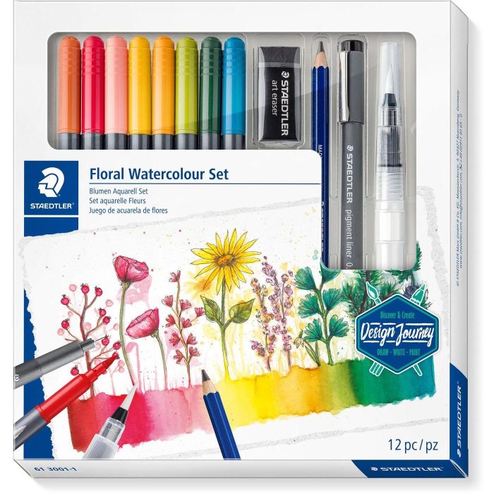 STAEDTLER "Design Journey" Aquarell Set Blumen 100% EFC 0 STAEDTLER "Design Journey" Aquarell Set Blumen 100% EFC 0