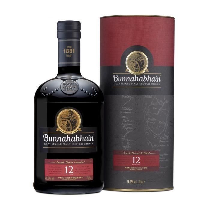 Bunnahabhain - 12 años - Whisky escocés de malta única Islay - 46,3% vol. - 70cl - Caja 0 Bunnahabhain - 12 años - Whisky escocés de malta única Islay - 46,3% vol. - 70cl - Caja 0