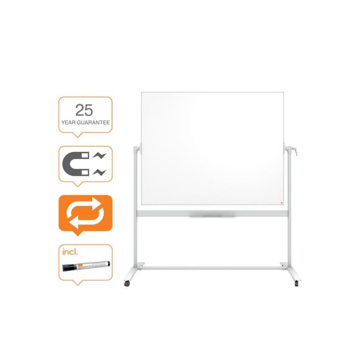 Pizarra Blanca Nobo Classic Acero Vitrificado Movil 1500x1200 mm 5