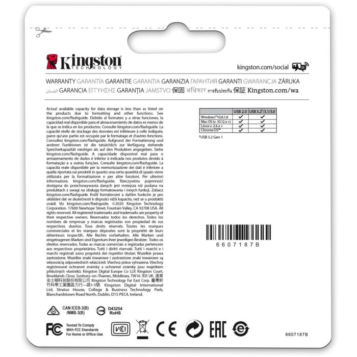 Kingston DTMC3G2/256GB Pendrive DataTraveler Micro 256GB USB 3.2 Gen 1 de 200MB/s Lectura - Diseño Ultrapequeño Metálico 7 Kingston DTMC3G2/256GB Pendrive DataTraveler Micro 256GB USB 3.2 Gen 1 de 200MB/s Lectura - Diseño Ultrapequeño Metálico 7