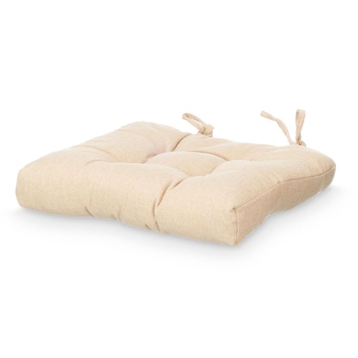 Giftdecor Set 2 Cojines Silla Beige 40x40x16 cm Tela Poliester (Set de 6)