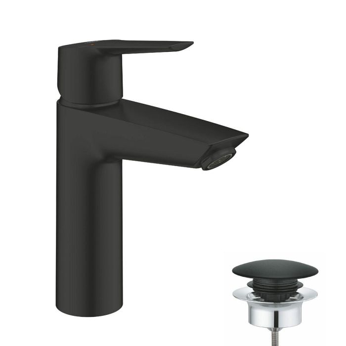 Mezclador monomando de lavabo - GROHE Start - 235752432 - Negro mate - Talla M - Caño mediano - Ahorro de agua 4