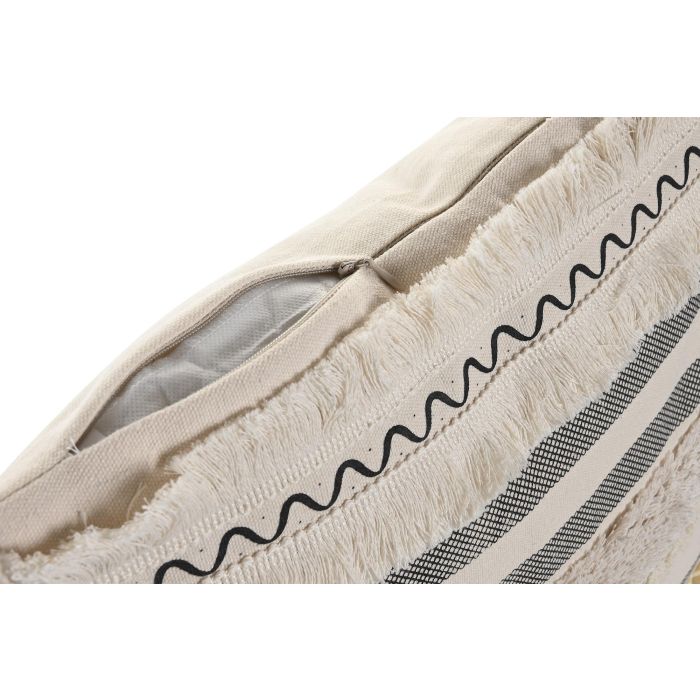 Cojin Urban DKD Home Decor Crudo Negro 45 x 45 cm (2 Unidades) 2 Cojin Urban DKD Home Decor Crudo Negro 45 x 45 cm (2 Unidades) 2