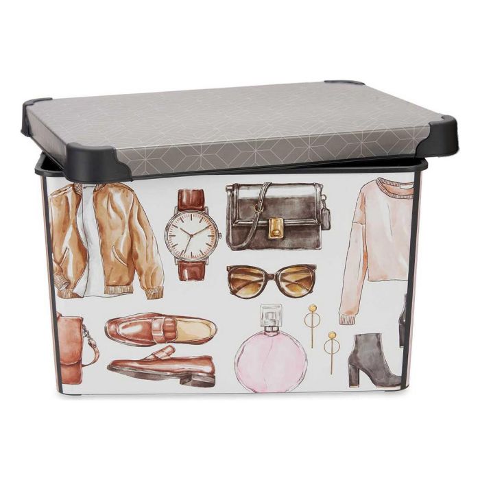 Caja de Almacenaje Kipit Vintage Plástico Vintage 17 L 27,5 x 22 x 36,5 cm Con asas 1 Caja de Almacenaje Kipit Vintage Plástico Vintage 17 L 27,5 x 22 x 36,5 cm Con asas 1