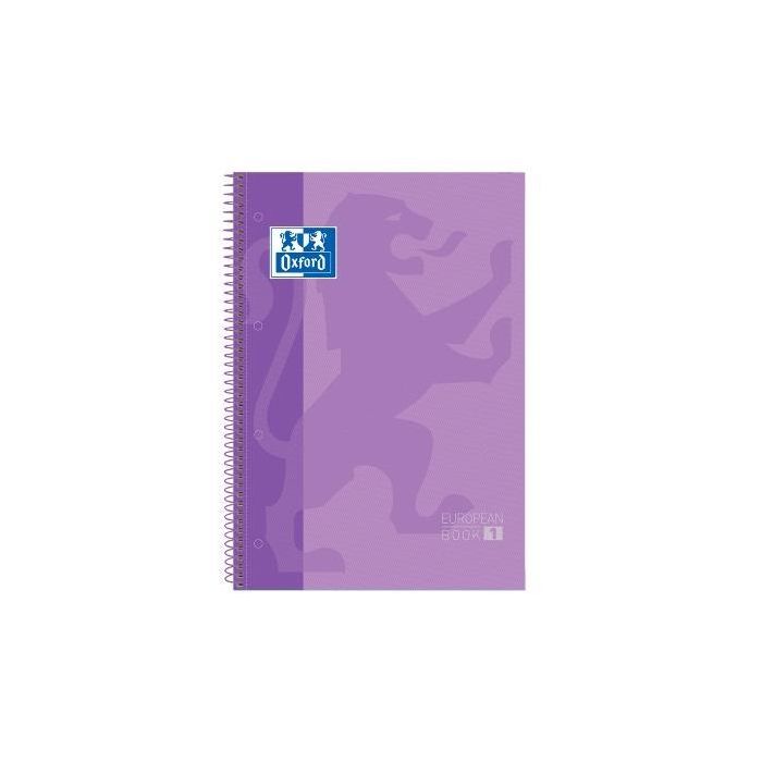 Oxford Cuaderno Classic Europeanbook 1 Write&Erase A4+ 80H 5x5 mm Microperforado Tapa Extradura Malva (5 Unidades) (5 Unidades)