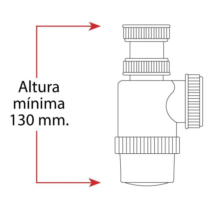 Mirtak Sifón de Botella Extensible 1" 1/2" Blanco Plástico PVC Válvula Automática 1 Mirtak Sifón de Botella Extensible 1" 1/2" Blanco Plástico PVC Válvula Automática 1