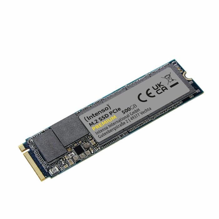 INTENSO SSD 500GB Premium M.2 NVMe PCIe Gen3 Lectura 2100MB/s Escritura 1700MB/s para PC/Portátil