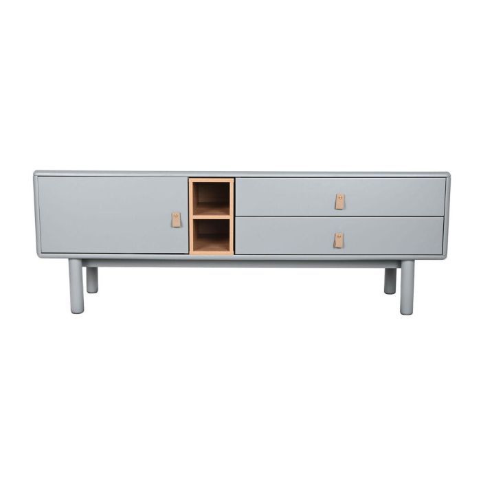 DKD Home Decor Mueble TV Urban de MDF y PU con 2 Cajones, 1 Puerta, 1 Estantería Desmontable Gris 140x40x55 cm DKD Home Decor Mueble TV Urban de MDF y PU con 2 Cajones, 1 Puerta, 1 Estantería Desmontable Gris 140x40x55 cm