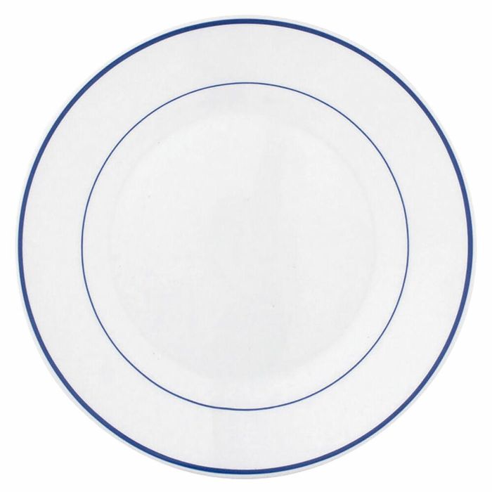Arcoroc Rest. F/Azul Set 6 Platos Llanos de Vidrio Opal Templado 23 cm Bicolor Extra Resistente Apto Lavavajillas y Microondas Apilable