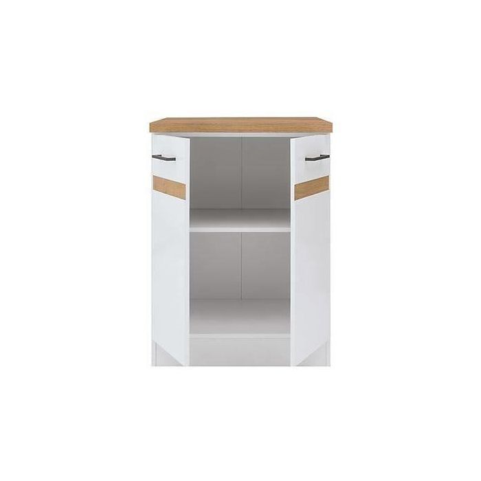 Junona JUNONAMB2P60BLPL Bajo Gabinete de Cocina 60 cm 2 Puertas Tesca de Trabajo Blanco Brillante 1 Junona JUNONAMB2P60BLPL Bajo Gabinete de Cocina 60 cm 2 Puertas Tesca de Trabajo Blanco Brillante 1