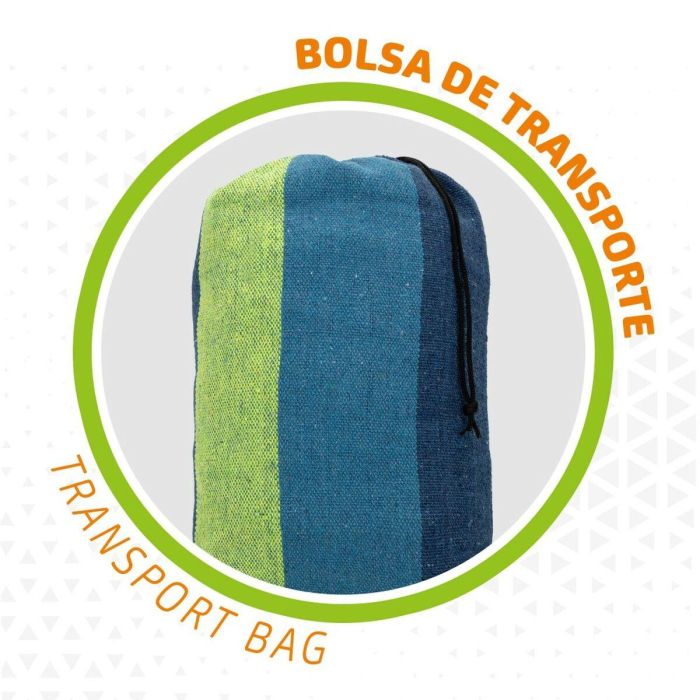 Hamaca Aktive Azul 200 x 0,4 x 100 cm (6 Unidades) 4 Hamaca Aktive Azul 200 x 0,4 x 100 cm (6 Unidades) 4