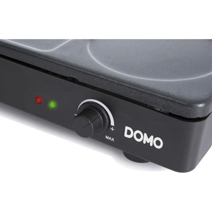 Domo DO8712W Gourmet-Set 3 en 1: Wok, Panqueques y Grill 1000W para 4 personas con Placa Antiadherente y Termostato Regulable 1