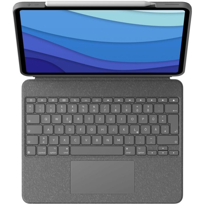 Logitech 920-010208 Combo Touch Teclado con Trackpad para Apple iPad 12.9" (5.ª Gen.) Gris Oxford
