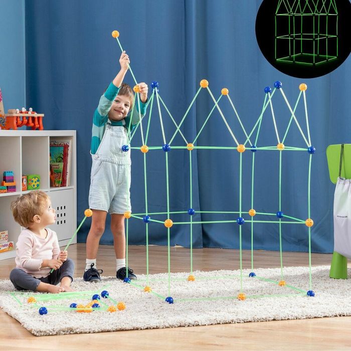 Kit de Construcción de Fuertes para Niños Builkitt InnovaGoods 155 Piezas 0 Kit de Construcción de Fuertes para Niños Builkitt InnovaGoods 155 Piezas 0