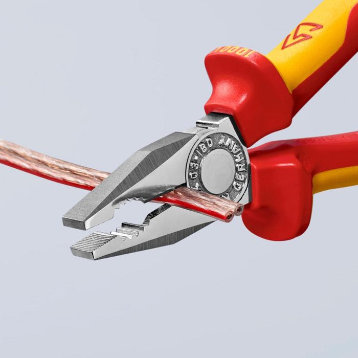 Knipex Alicates Universales 180x65x20 mm, Mangos Aislados, Cromado, Ref. 0306180s 3