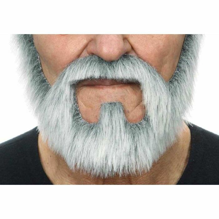 Barba y bigote adulto canosa talla única